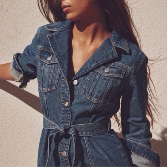ZARA DENIM DRESS - Picture 2 of 8